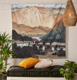 Japanese Mountain Decorative Tapestry