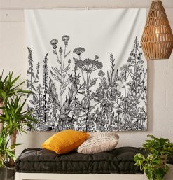 Line Garden Decorative Tapestry