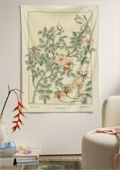 Wild Rose Flower Decorative Tapestry