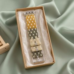 Mustard, Ivory Handwoven Smartwatch Strap